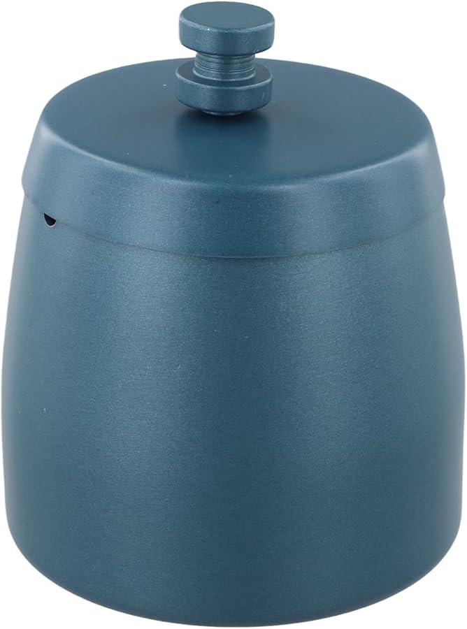 صينية رماد مقاومة للرياح من الفولاذ المقاوم للصدأ مع غطاء للاستخدام الداخلي والخارجي باللون الأزرق - Image 1